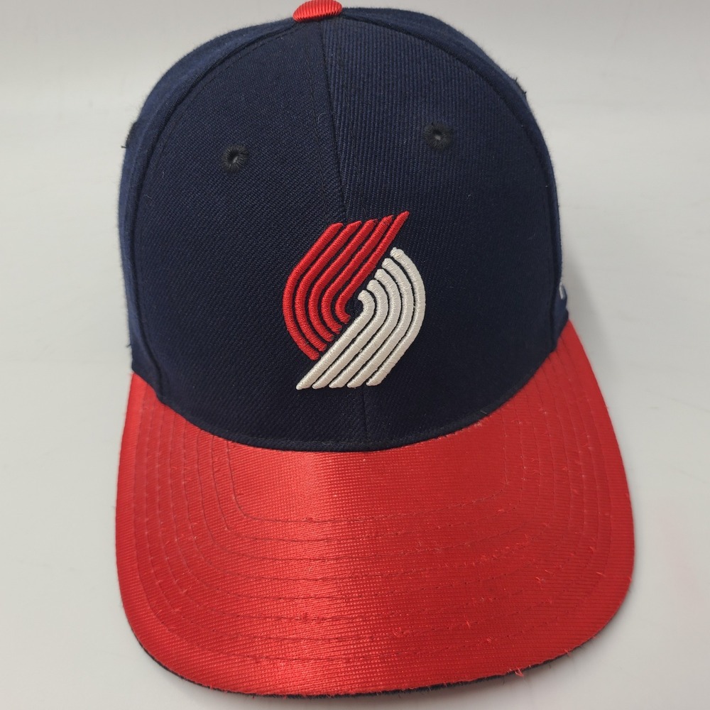 Vintage Portland Trail Blazers Hat Adjustable (Fits Small) Puma Blue Red NBA Men